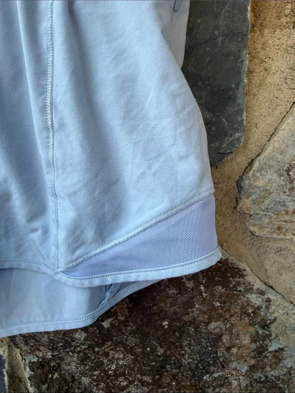 Lululemon Speed Up Short Size 6 Light Blue Mesh Trim Running Athletic Shorts